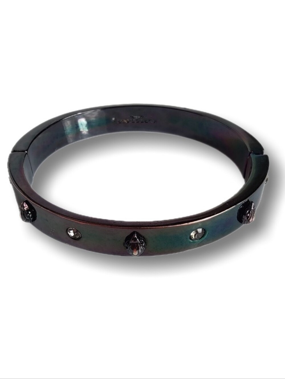 Kurt Geiger London Gunmetal Eagle Crystal Bangle Bracelet